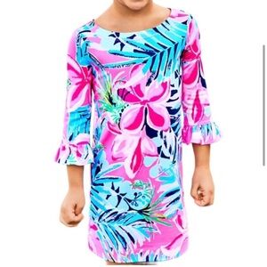 Lilly Pulitzer Pink and Blue Floral Kids Dress